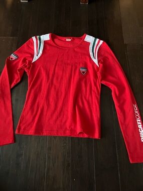 Ducati Corse Women's Red Long-Sleeve Racing Tee